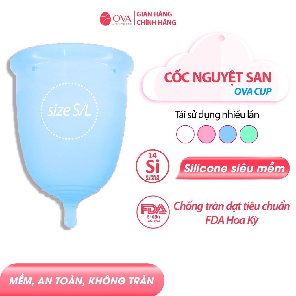 Combo Cốc nguyệt san Ovacup và bộ sản phẩm khử trùng Ovashell, diệt khuẩn, bảo quản cốc nguyệt san Ovacup