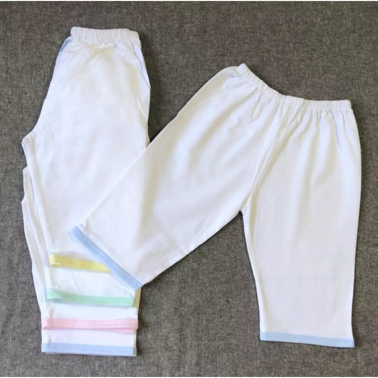 (Hàng loại 1) Quần áo sơ sinh - Combo 5 quần dài sơ sinh cotton cao cấp Trắng JOU ( hàng xưởng may Việt Nam)