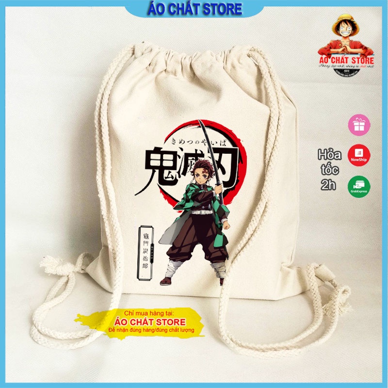 BA LÔ DÂY RÚT KIMETSU NO YAIBA NHIỀU MẪU, CHẤT CANVAS DÀY DẶN GIÁ RẺ BT04 | ÁO CHẤT STORE