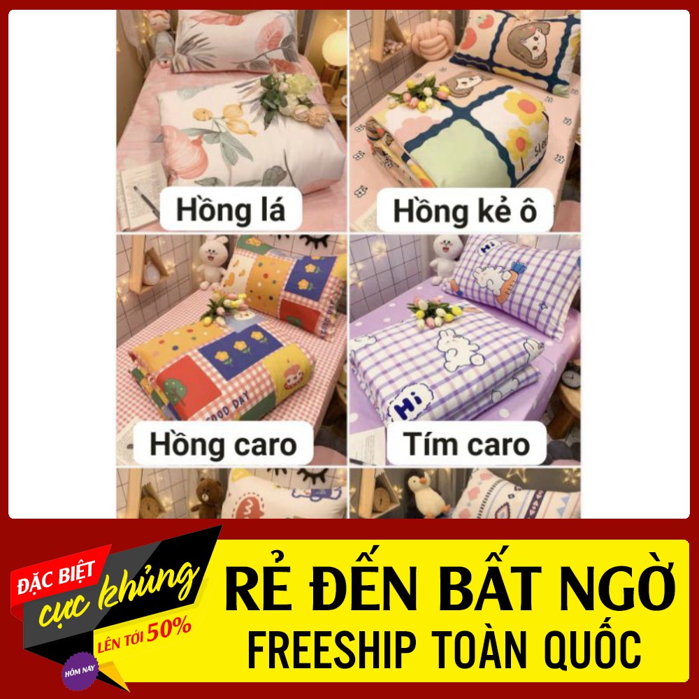 Bộ chăn ga gối Cotton poly Hàn Quốc cao cấp