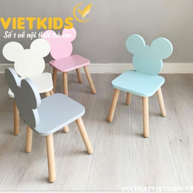 Bàn ghế mầm non - bàn ghế gỗ cho bé - bàn ghế Mickey