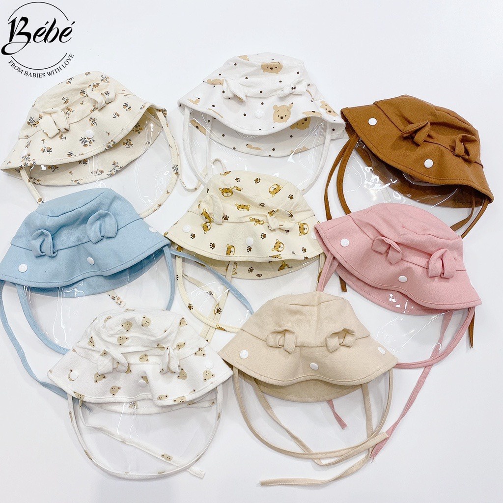 Mũ Chống Nắng/ Mũ Giọt Bắn Tai Gấu Bébé