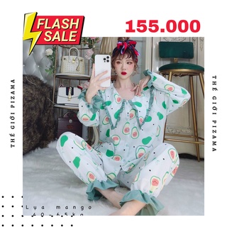 [FREESIZE] Đồ Bộ Nữ Pijama  ♥️FREESHIP♥️mặc nhà kiểu dáng tiểu thư siêu xinh