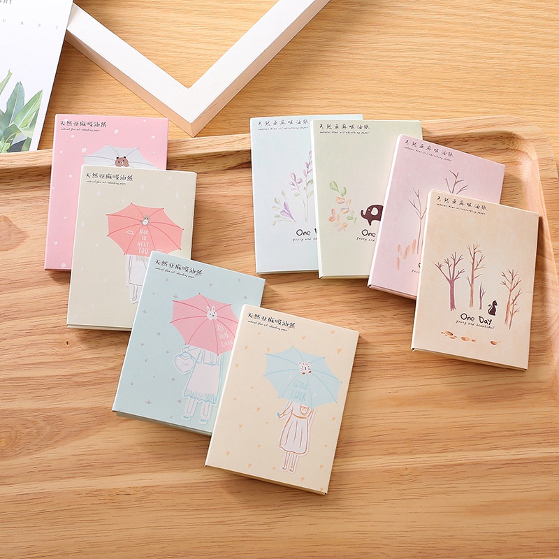 [Hàng mới về] Giấy thấm dầu giữ lớp trang điểm tự nhiên họa tiết hoạt hình dễ thương cho nam và nữ | BigBuy360 - bigbuy360.vn