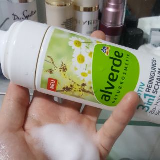 (Mẫu mới) Sữa rửa mặt tạo bọt Alverde- Đức