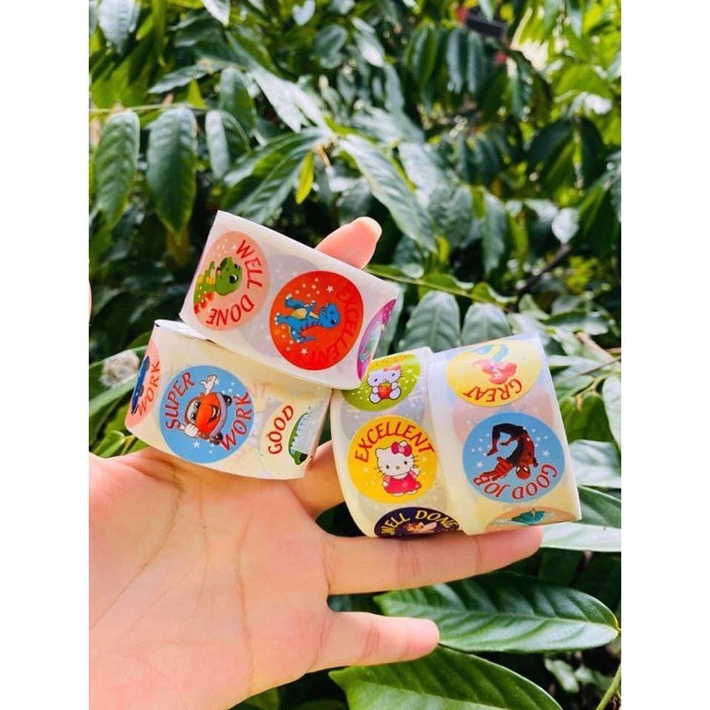 Sticker Tiếng Anh Khen Thưởng Cuộn 500 Nhãn