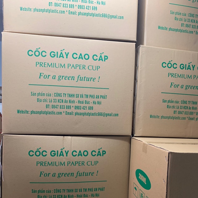 2000 Cốc giấy,ly giấy dùng 1 lần( thùng 2000c) loại 200ml-7oz