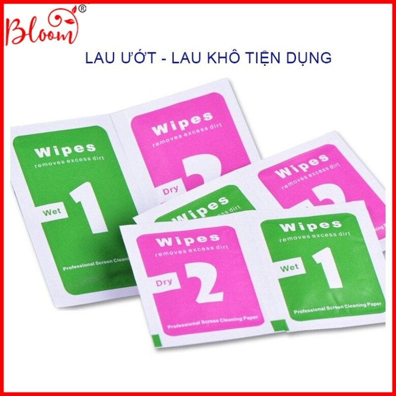 Khăn giấy lau màn hình laptop, điện thoại Khăn giấy vệ sinh lens máy ảnh giá chỉ 1k bao gồm 1 khăn ướt và 1 khăn khô
