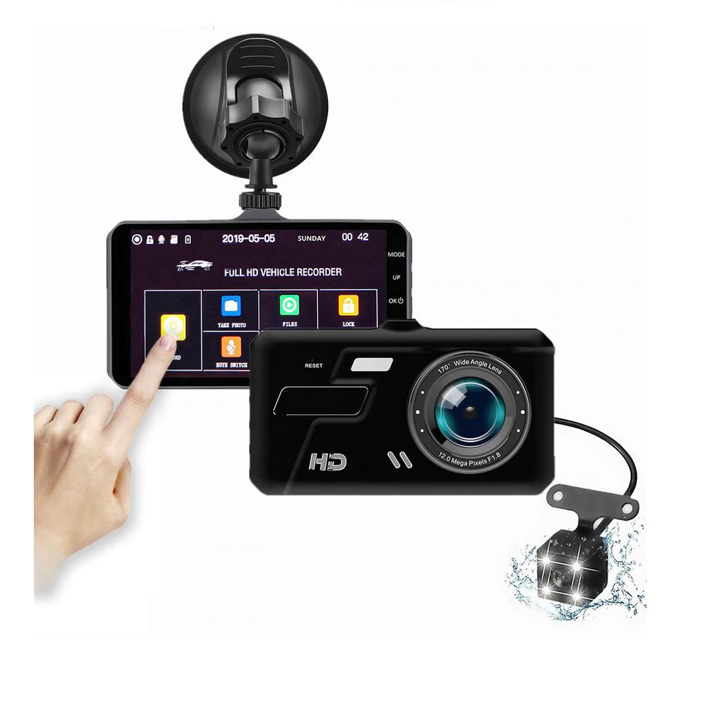 Camera hành trình xe hơi màn hình cảm ứng V10-A12 có camera lùi có màn hình LCD siêu nét 1080P | BigBuy360 - bigbuy360.vn