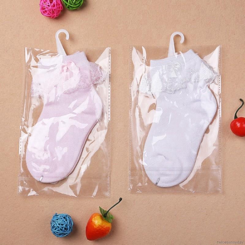 Kid Baby Girl Princess Lace Design Solid Socks