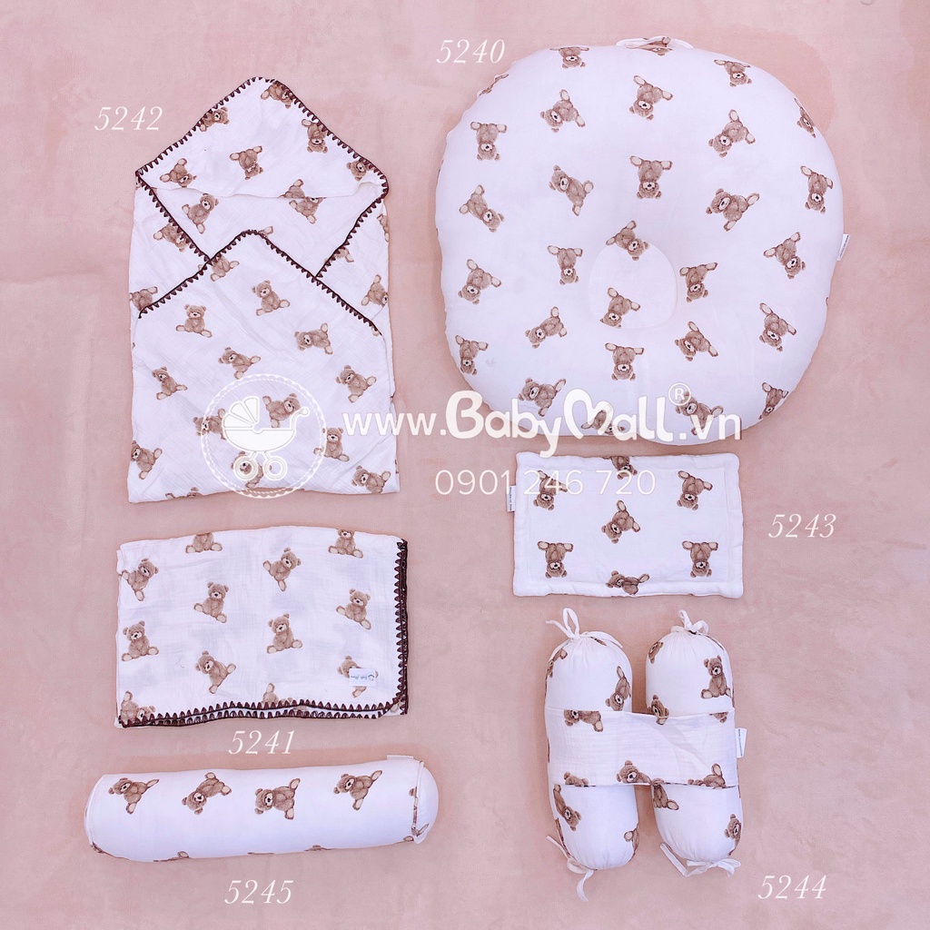 Gối chống trào ngược BOBA Muslin chất xô mềm mát cao cấp 5240