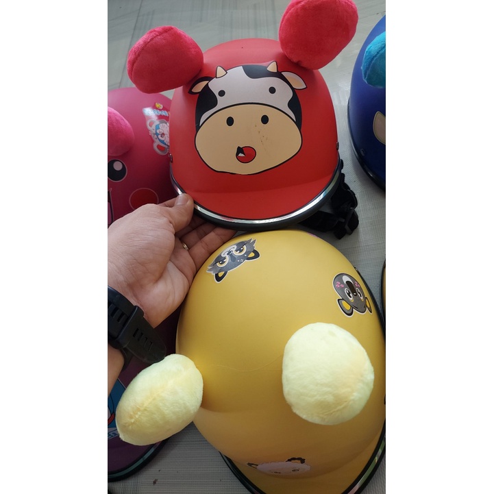 Nón bé ba chín, nón bảo hiểm cho bé có tai dễ thương nhiều màu sắc cho bé trai & bé gái