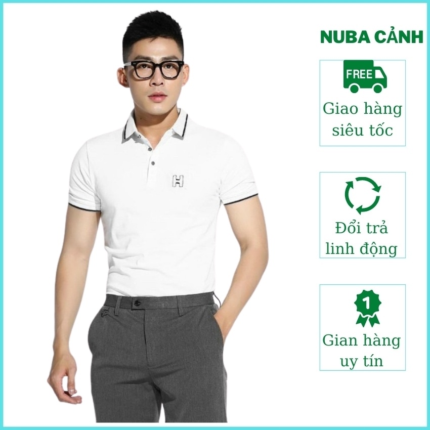 Áo thun nam polo cổ bẻ cao cấp, áo phông TCS 90