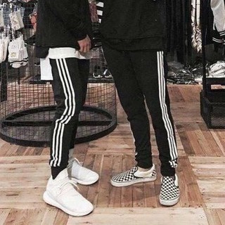 Quần joggers đen 3 sọc thể thao cao cấp