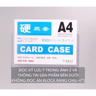 Toploader size A4 đựng card postcard album poster A4 bọc thẻ bài tranh ảnh nhựa cứng