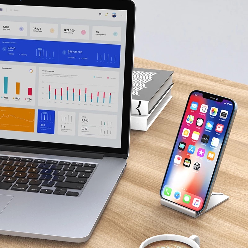 Giá đỡ điện thoại/máy tính bảng iPad Kindle dựng đứng bằng nhựa ABS điều chỉnh linh hoạt