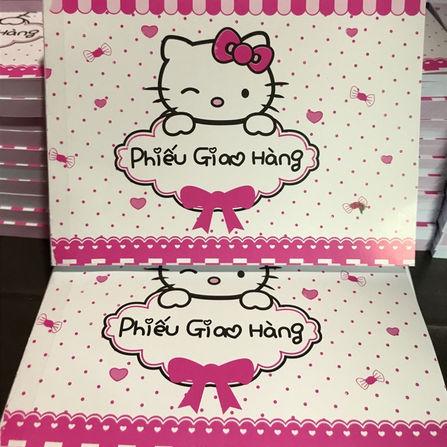 Combo 10 quyển phiếu giao hàng Hello Kitty (tệp 100 trang 1 quyển)