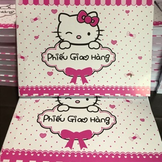 Combo 10 quyển phiếu giao hàng Hello Kitty