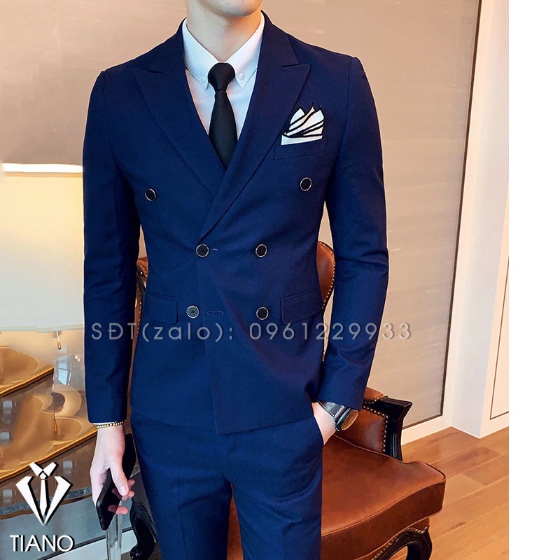 Bộ Vest Nam Hàn Quốc 6 Cúc, Suit Nam 6 Cúc Chất Vải Sịn, Fom Ôm Đẹp, Quần Có Tăng Chỉnh Vòng Bụng.