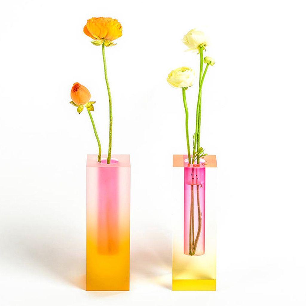 Bình Hoa Acrylic Màu Cầu Vồng Phong Cách Bắc Âu Sang Trọng|Bình Hoa Để Bàn Trang Trí