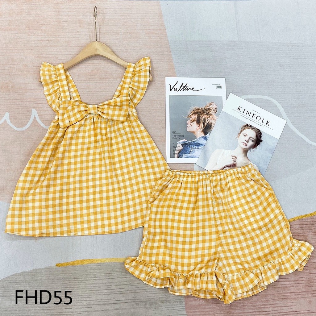 LUALA PYJAMAS Lụa Hai Dây Cánh Tiên Đùi