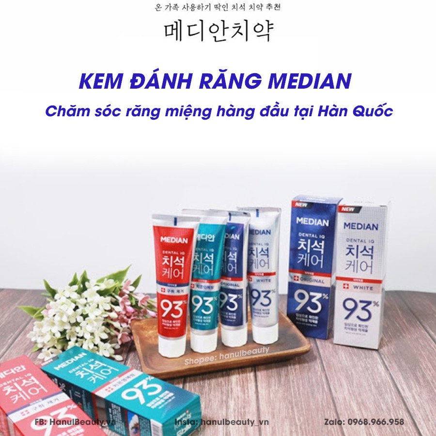 Kem Đánh Răng Median 93 Hàn Quốc siêu trắng răng