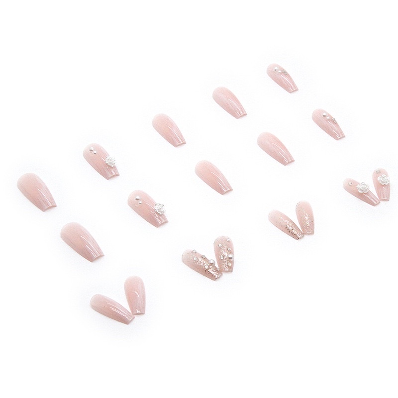Bộ 24 móng giả đính charm form dài