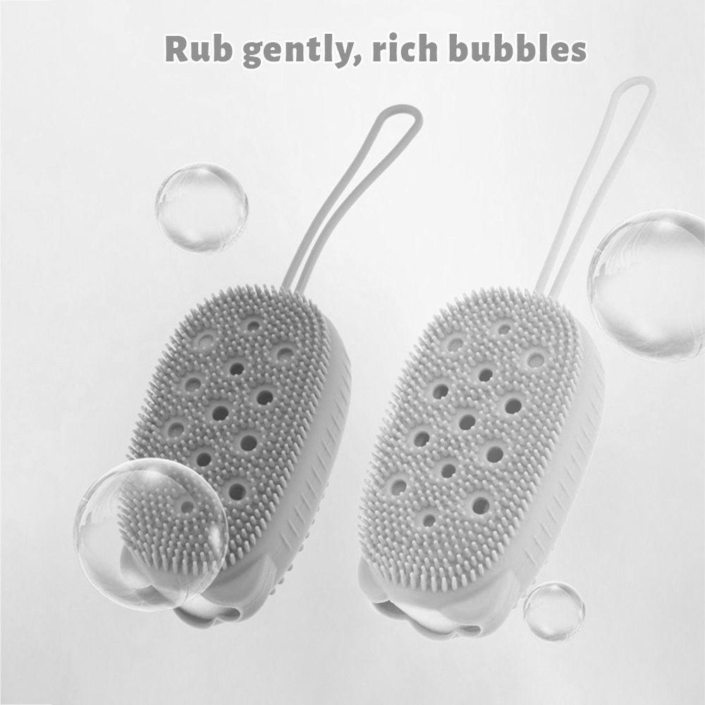 Bàn Chải Silicone Hai Mặt Dùng Mát Xa Da Đầu Làm Sạch Sâu Tiện Dụng