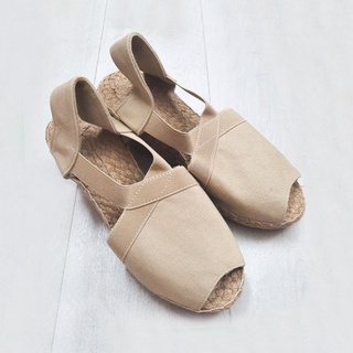Giày nữ cói quai thun đế xuồng hở mũi Liliw Shoes