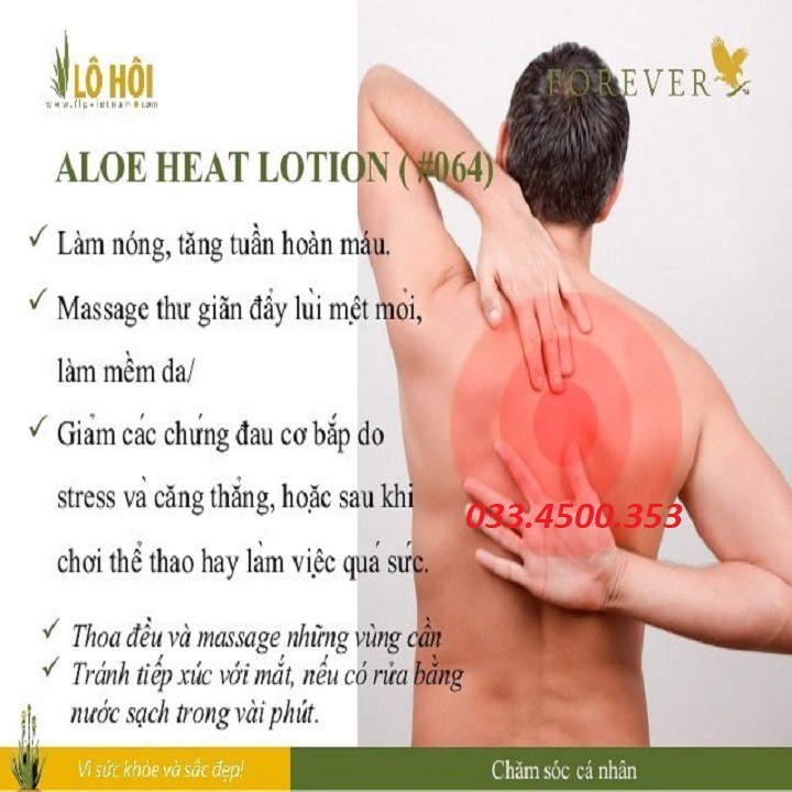 Dầu Nóng Lô Hội [ Chính Hãng ] 064FLP Kem Massage Giảm Đau Cơ Bắp - Làm Mềm Da 🌟 Aloe Heat Lotion