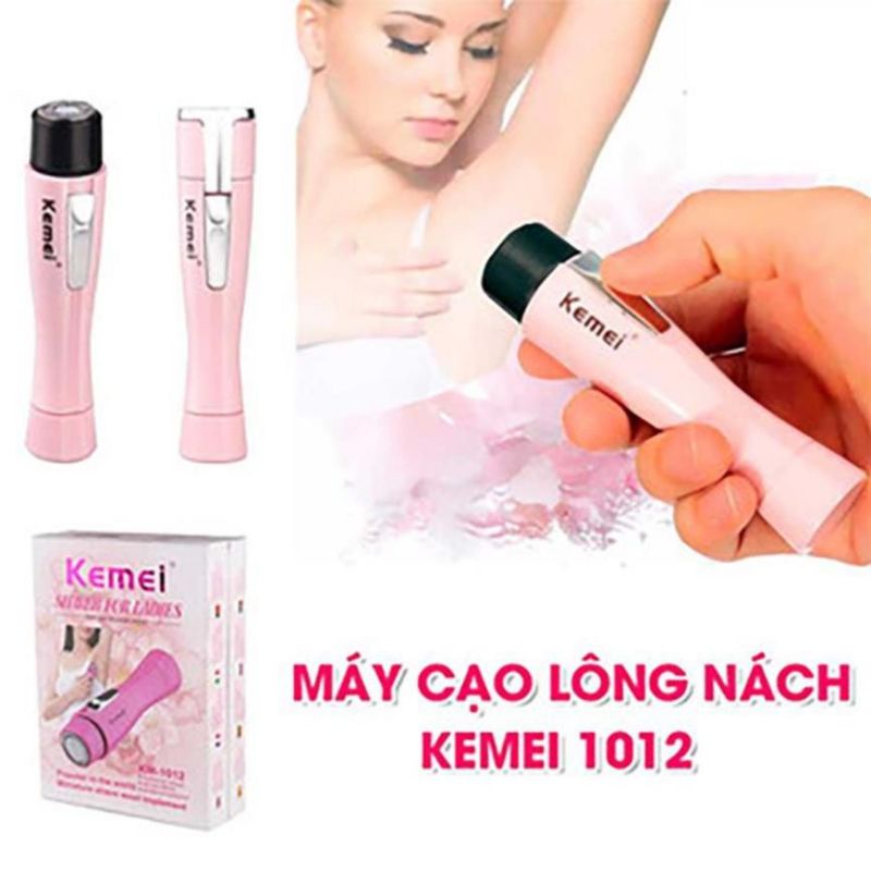 Máy cạo lông nách KEMEI TM - 1012 [ kèm pin + có bảo hành] máy tẩy lông, sử dụng dễ dàng, hiệu quả - Soleil care