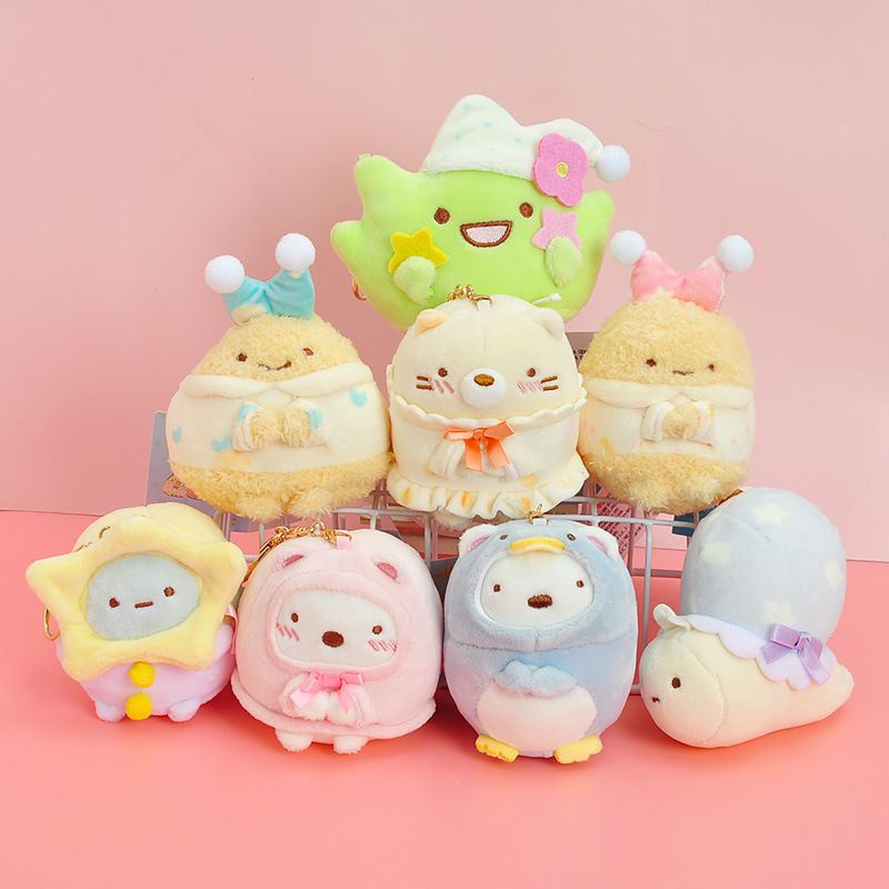 Đồ chơi móc khóa thú bông Sumikko Gurashi San-X hoạt hình nhỏ phong cách Nhật dễ thương 8-10cm