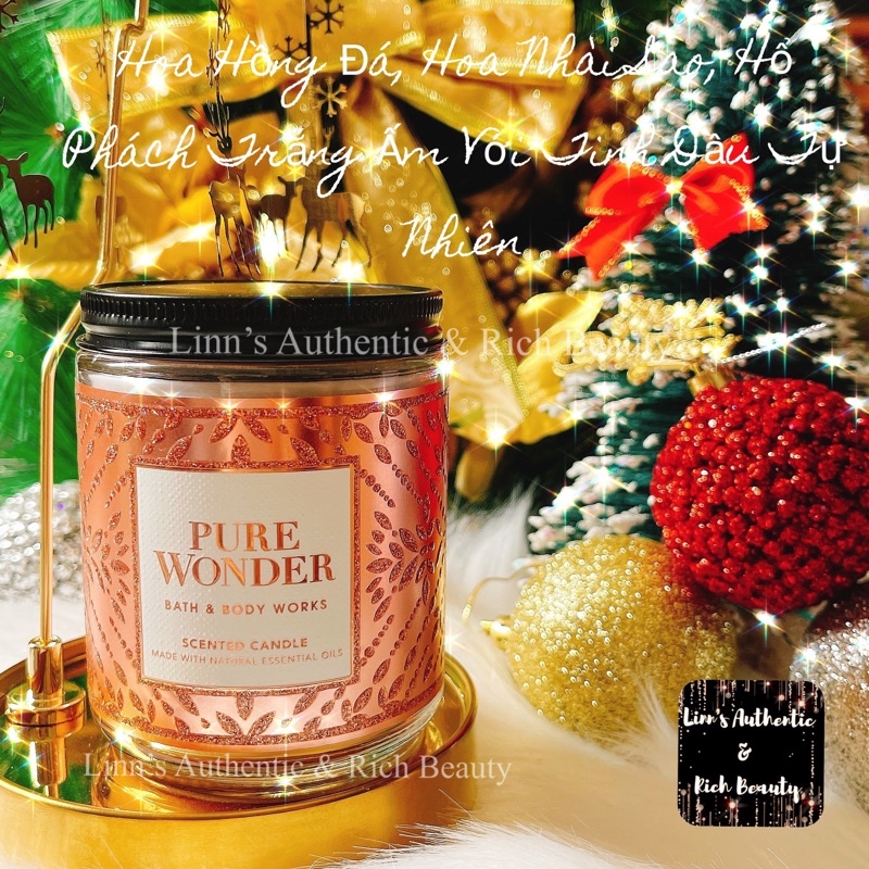 PURE WONDER - Nến 1 Bấc Bath &amp; Body Works Usa