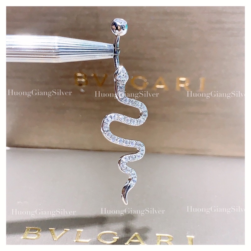 Khuyên Rốn Hình Rắn Bạc s925 xi kim  - HuongGiangSilver