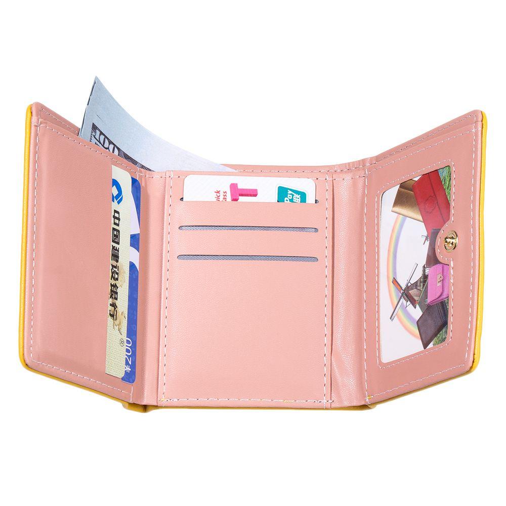 MIH Ví Đựng Thẻ Dạng Gập Nhiều Ngăn Họa Tiết Khủng Long Hoạt Hình Dễ Thương Cho Nữ Giá Đỡ