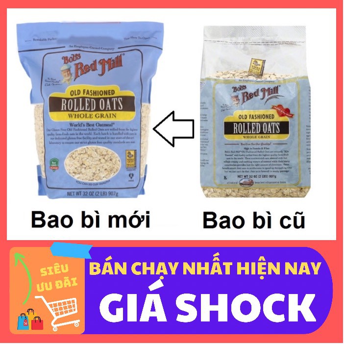 Yến mạch nguyên cám Bob's Red Mill Instant 454g