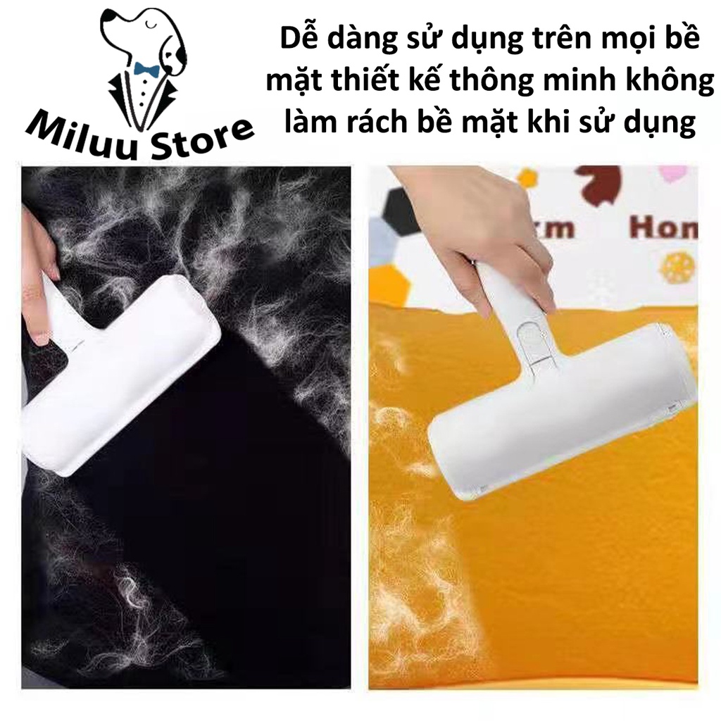 Cây lăn lông chó mèo - cây lăn chống tĩnh điện hút lông thú cưng làm sạch giường ngủ, chăn đệm, sofa