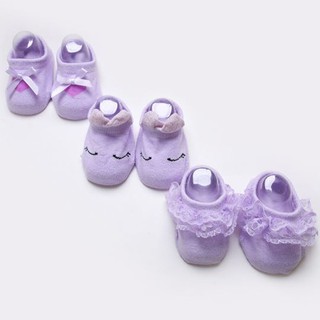 Sét Tất 3 đôi cotton cao cấp cho bé sơ sinh (0-2 tuổi)
