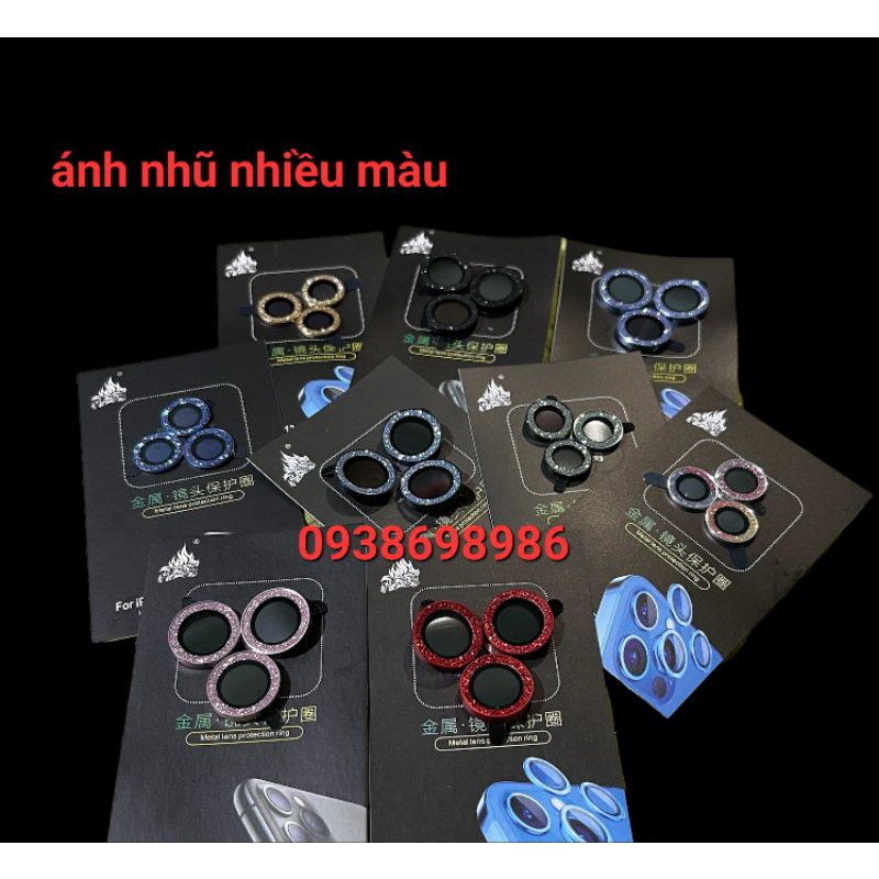 [ Nhũ Tím ] Bộ miếng dán kính cường lực Camera nhũ đá cho iPhone 14 pro max /11 PROMAX/ 12 Pro Max/ 13 promax bảo vệ