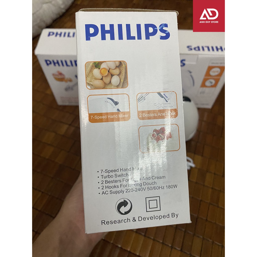 Máy Đánh Trứng PHILIP Cầm Tay 7 Chế Độ Tiện Nghi Công Suất Lớn Tiết Kiệm Thời  Gian (Bảo Hành 6 Tháng)