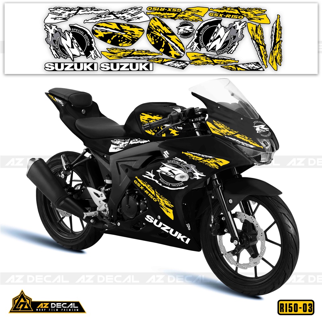 Decal Chế Dán Xe GSX R150 Mẫu Special Edition Nhiều Lựa Chọn Màu | GSX R150-03 | Tem Rời Chống Nước, Chống Bay Màu