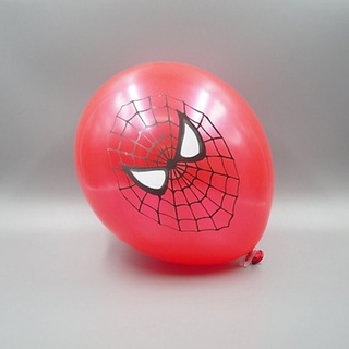 Bóng tròn đỏ in hình mặt người nhện spiderman size 10"