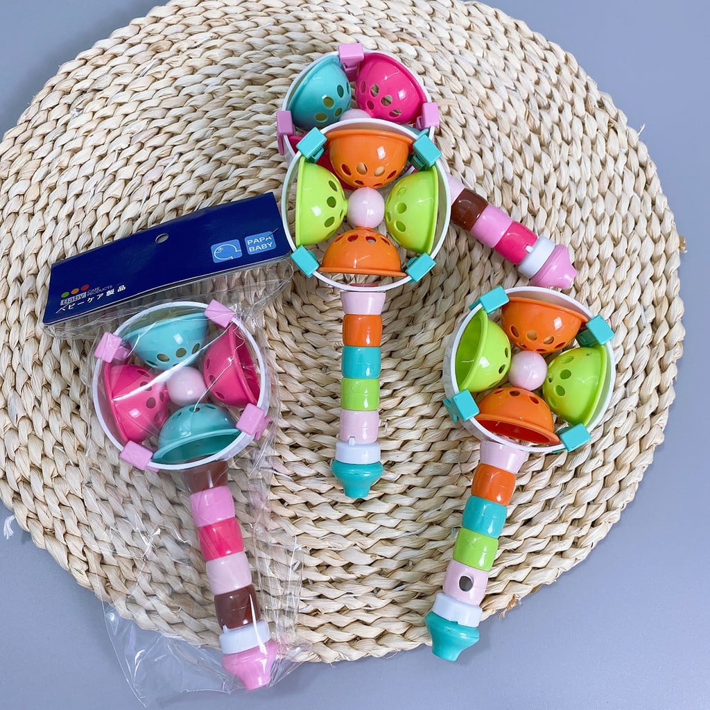 Xúc xắc cầm tay và còi thổi 2in1 Papa Toy  cho bé