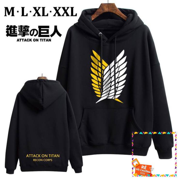 [SALE] [Xả kho ]Áo hoodie Attack on Titan mới  đẹp siêu ngầu giá rẻ nhất