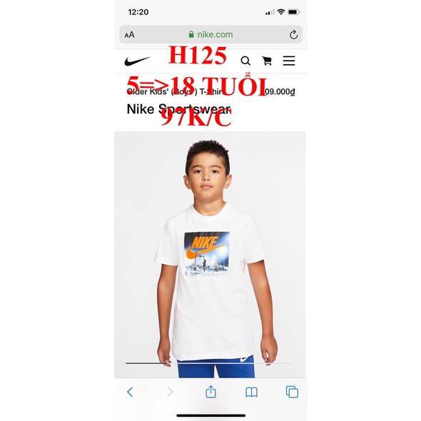 * Mã H125: Áo bé trai chất cotton 100%.