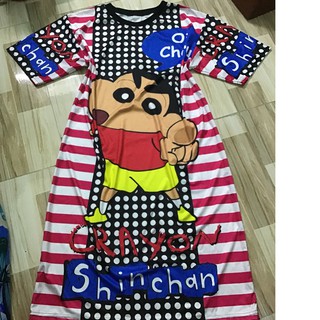 ĐẦM THUN LẠNH 3D DÁNG DÀI FROM RỘNG