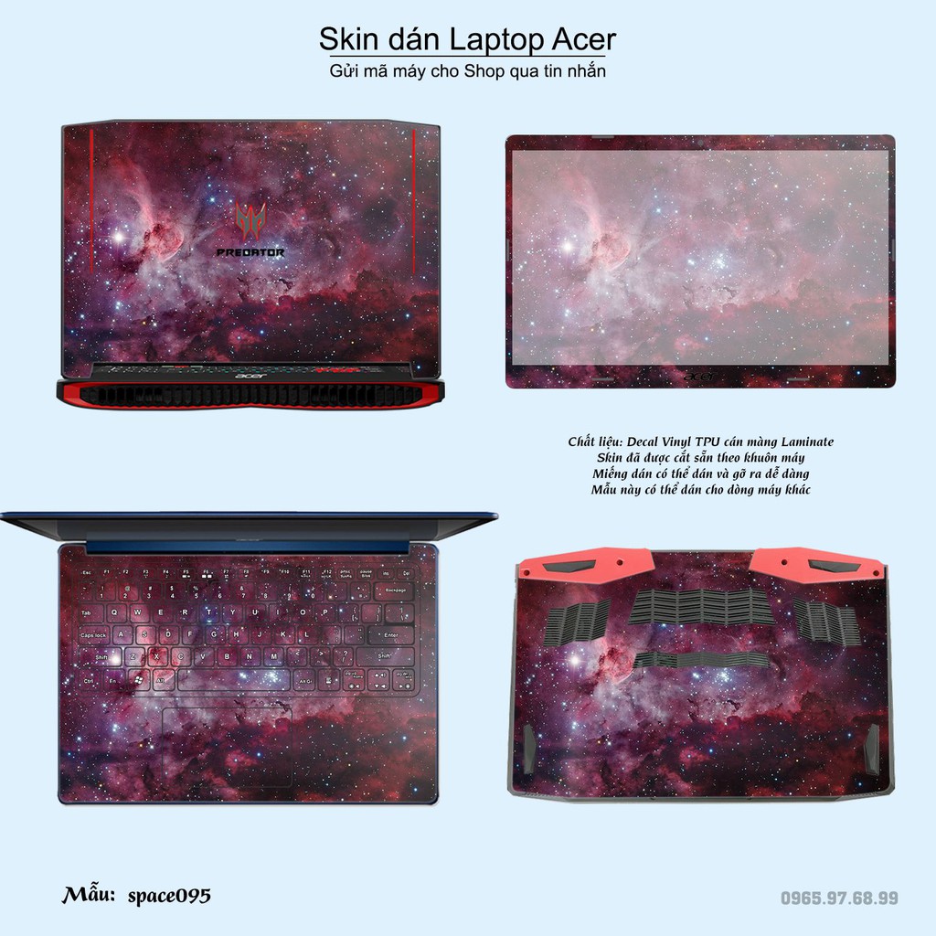 Skin dán Laptop Acer in hình không gian _nhiều mẫu 16 (inbox mã máy cho Shop)