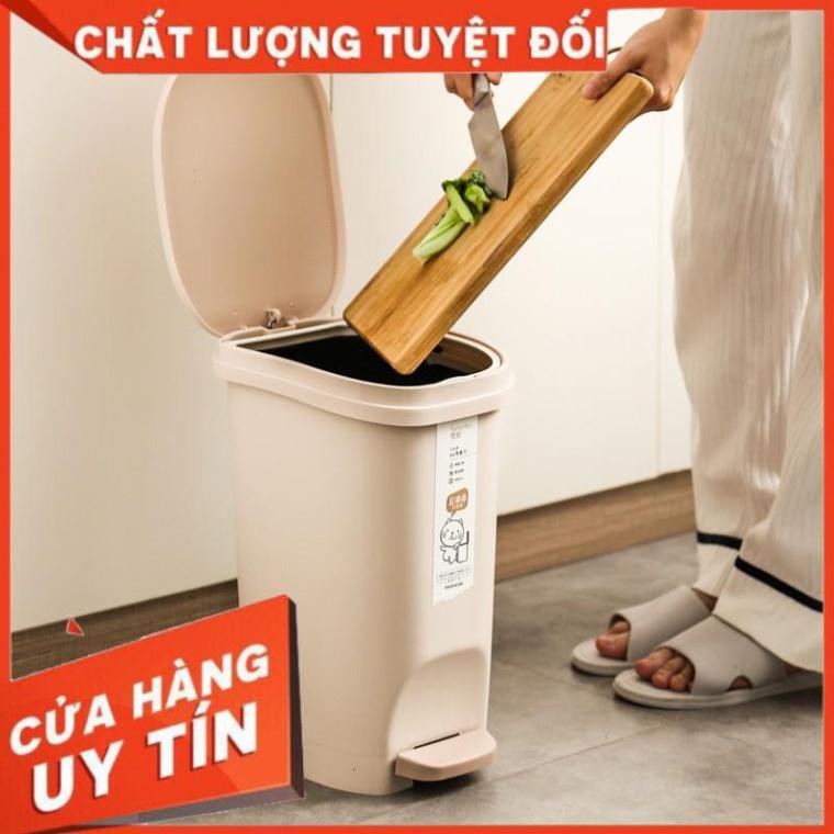 Thùng rác nhựa đạp chân Suremiao 1901,thùng rác,bật rác văn phòng đạp chân cao cấp 1902