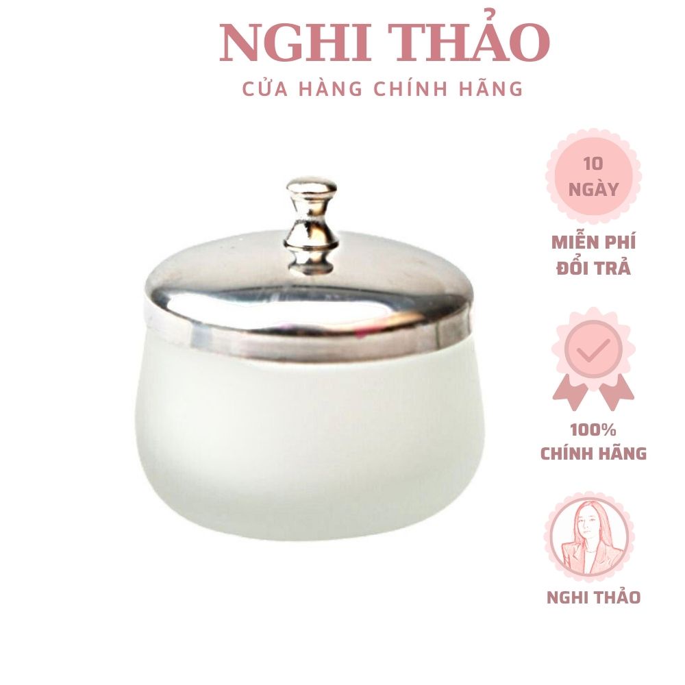 Hũ đựng lưu huỳnh , cốc thủy tinh có nắp đậy