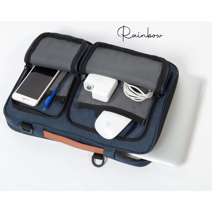 Túi laptop, túi chống sốc laptop macbook chính hãng Rainbow BG001 chất liệu canvas chống nước, lót mút bảo vệ máy tối đa | BigBuy360 - bigbuy360.vn
